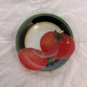 Peggy Karr Signed Fused Glass Tomato Bowl 8.5”